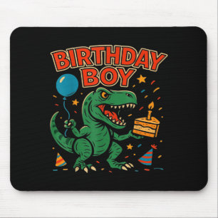 Brüllender Geburtstagsjunge-Dinosaurier-Feierdesig Mousepad