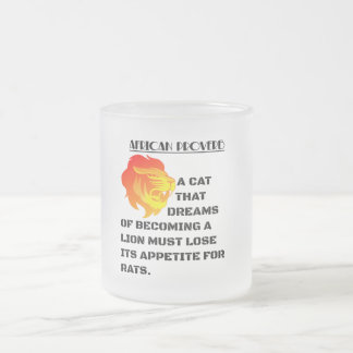 Brüllender Löwenkopf Mattglastasse