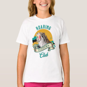 Brüllender Sonnenuntergangsclub Säbelzahn-Tiger T-Shirt