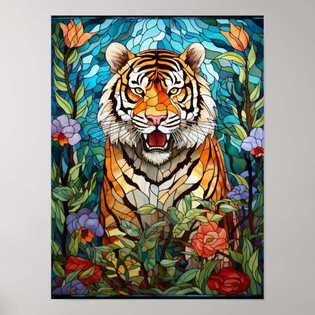 Brüllender Tiger Poster (Vorne)