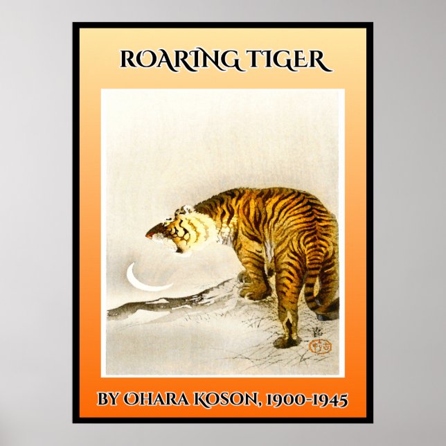 Brüllender Tiger Poster (Vorne)