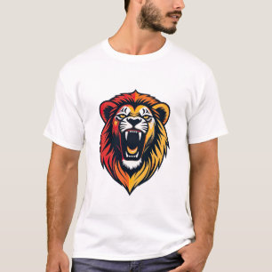 Brüllendes Löwen-Emblem T-Shirt