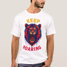 Brüllendes Löwen-T-Shirt – Wildes Dschungeltier-Mo