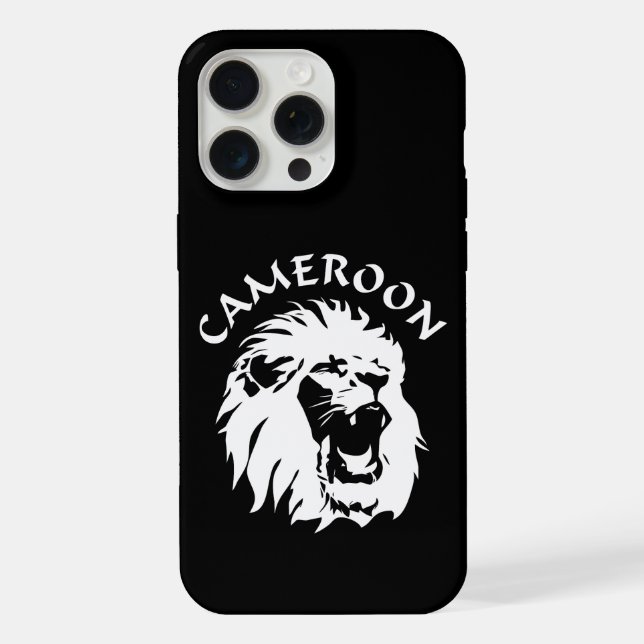 Brüllendes Löwengesicht - Kamerun iPhone Hülle (Rückseite)