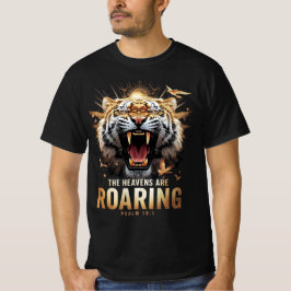 Brüllendes Tiger-Glaubens-Shirt Die Himmel Brüllen T-Shirt