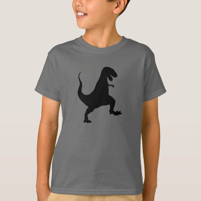 Brüllendes und StampfenSilhouette Tyrannosaurus T-Shirt (Vorderseite)