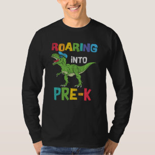 Brüllendes Vorschul-Rückkehr-zur-Schule T-Rex-Dino T-Shirt