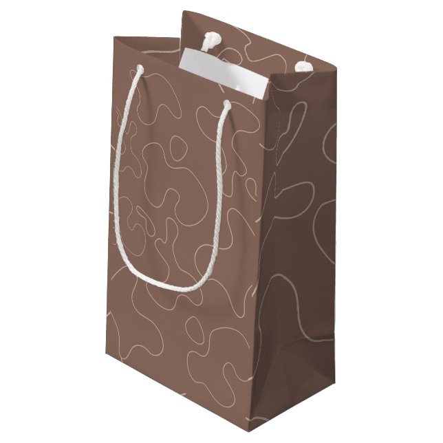 Brun-Weiden Kleine Geschenktüte (Rückseite Schrägansicht)