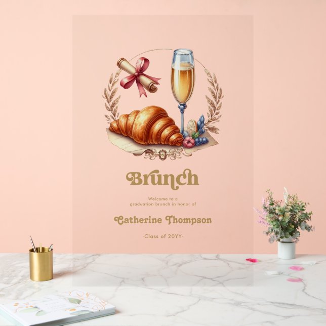 Brunch Abschluss Willkommen Acrylschild (Hochzeit)