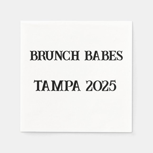 Brunch Babes Custom Napkins - Girls Weekend 2025 Serviette (Vorderseite)