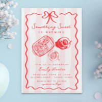 Brunch Babydusche Süßigkeiten Kaffeebow Pink Doodl