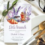 Brunch Birthday Watercolor Lavender Einladung<br><div class="desc">Schönes Watercolor Brunch Thema Design. Elegante schöne Wahl. Entsprechende Produkte finden Sie in der Adult Birthday Brunch Lavender Collection.</div>