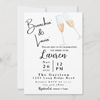 Brunch Bridal Dusche Einladung Brunchin' & Lovin'
