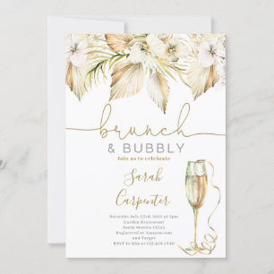 Brunch & Bubbly Boho Bridal Showeinladung Einladung