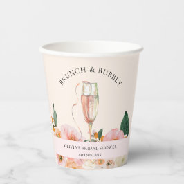 Brunch & Bubbly Boho Floral Champagne Pappbecher