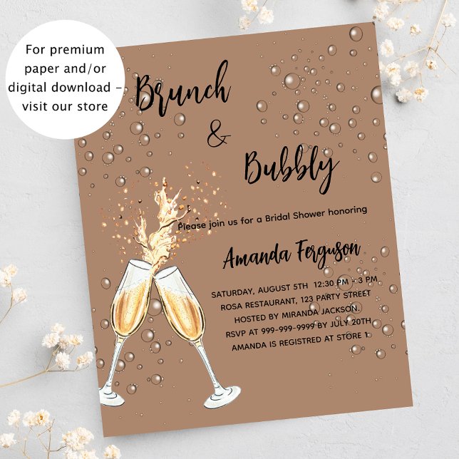Brunch Bubbly Brautparty-Einladung (Von Creator hochgeladen)