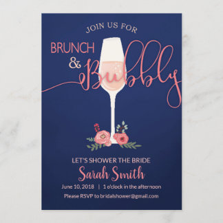 Brunch & Bubbly Brautparty Einladung