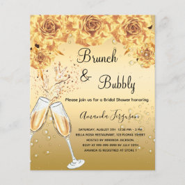 Brunch Bubbly Brautparty Flyer