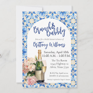 Brunch & Bubbly Brautparty - italienisches Coast T Einladung