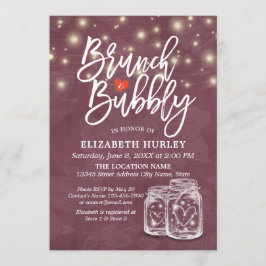 Brunch Bubbly Brautparty Mason Jar String Light Einladung