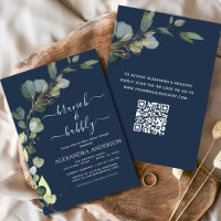 Brunch & Bubbly Brautparty QR Code Eukalyptus
