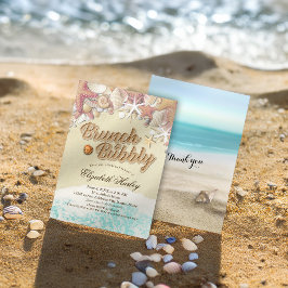Brunch Bubbly Brautparty Summer Beach Starfish Einladung
