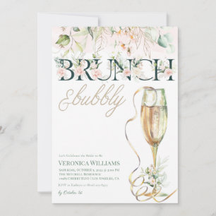 Brunch & Bubbly Bridal Dusche Einladung