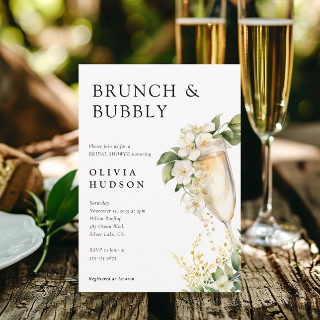 Brunch & Bubbly Bridal Dusche Einladung (Von Creator hochgeladen)