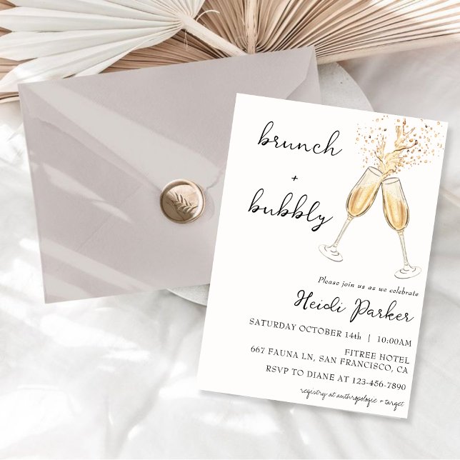Brunch & Bubbly Bridal Dusche Einladung (Von Creator hochgeladen)