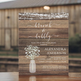 Brunch & Bubbly Bridal Dusche Einladung