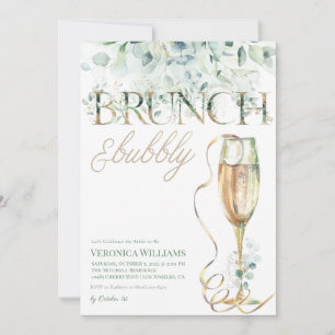 Brunch & Bubbly Bridal Dusche Einladung