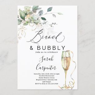 Brunch & Bubbly Bridal Showeinlage Einladung