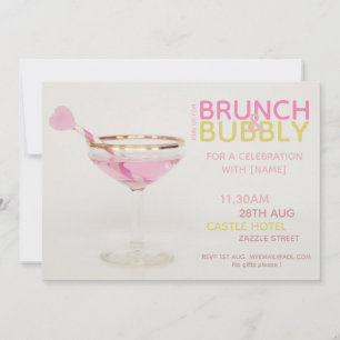 BRUNCH BUBBLY Bridesmaids Luncheon Brunch Cocktail Einladung
