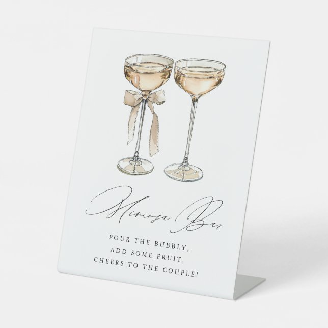 Brunch Bubbly Champagne Wedding Mimosa Bar Sockelschild (Vorderseite)