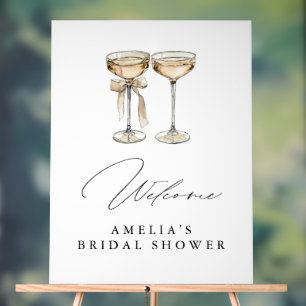 Brunch & Bubbly Champagner-Brautparty Acrylschild