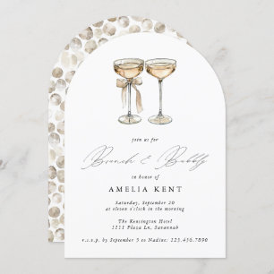 Brunch & Bubbly Champagner-Brautparty Einladung