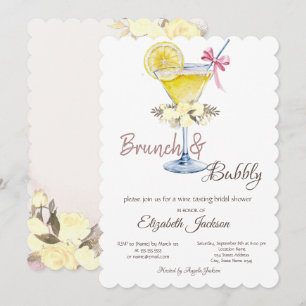 Brunch & Bubbly Cocktail Zitronenrosen Einladung