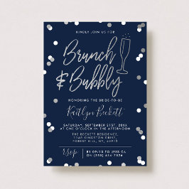 Brunch & Bubbly Confetti Brautparty Einladung