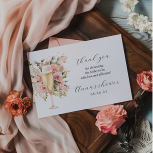Brunch & Bubbly Dankeschön Card   Aquarellblume Dankeskarte