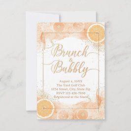 Brunch & Bubbly Details Card – Peach Watercolor Dankeskarte