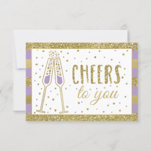 Brunch & Bubbly Dusche Danke, dass Sie Card Imitat Dankeskarte