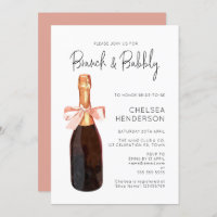 Brunch & Bubbly Dusche mit rosa Champagner