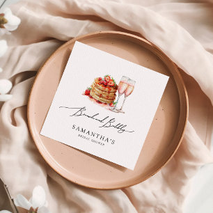 Brunch & Bubbly Elegantes Pancake Pink Brautparty Serviette