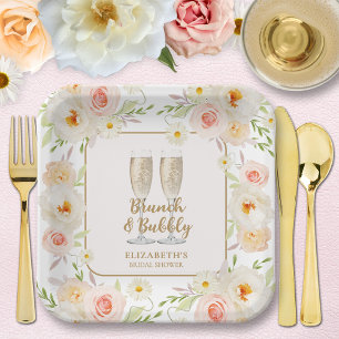 Brunch & Bubbly Garden Brautparty Pappteller