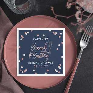 Brunch & Bubbly Konfetti-Junggesellinnen-Abschied Serviette