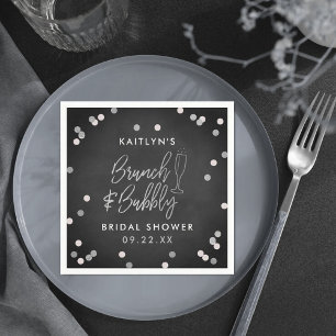Brunch & Bubbly Konfetti-Junggesellinnenabschied Serviette
