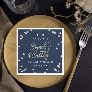 Brunch & Bubbly Konfetti-Junggesellinnenabschied Serviette