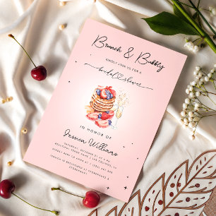 Brunch & Bubbly Pancakes Champagne Brautparty Einladung