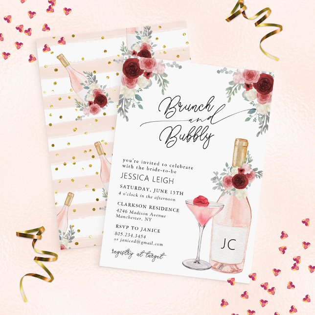 Brunch & Bubbly Prosecco Bridal Dusche Einladung (Von Creator hochgeladen)