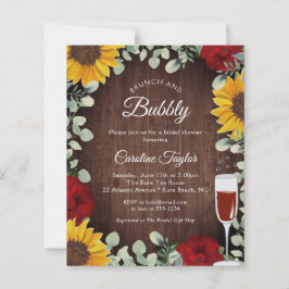 Brunch Bubbly Sonnenblumen Rose Brautparty